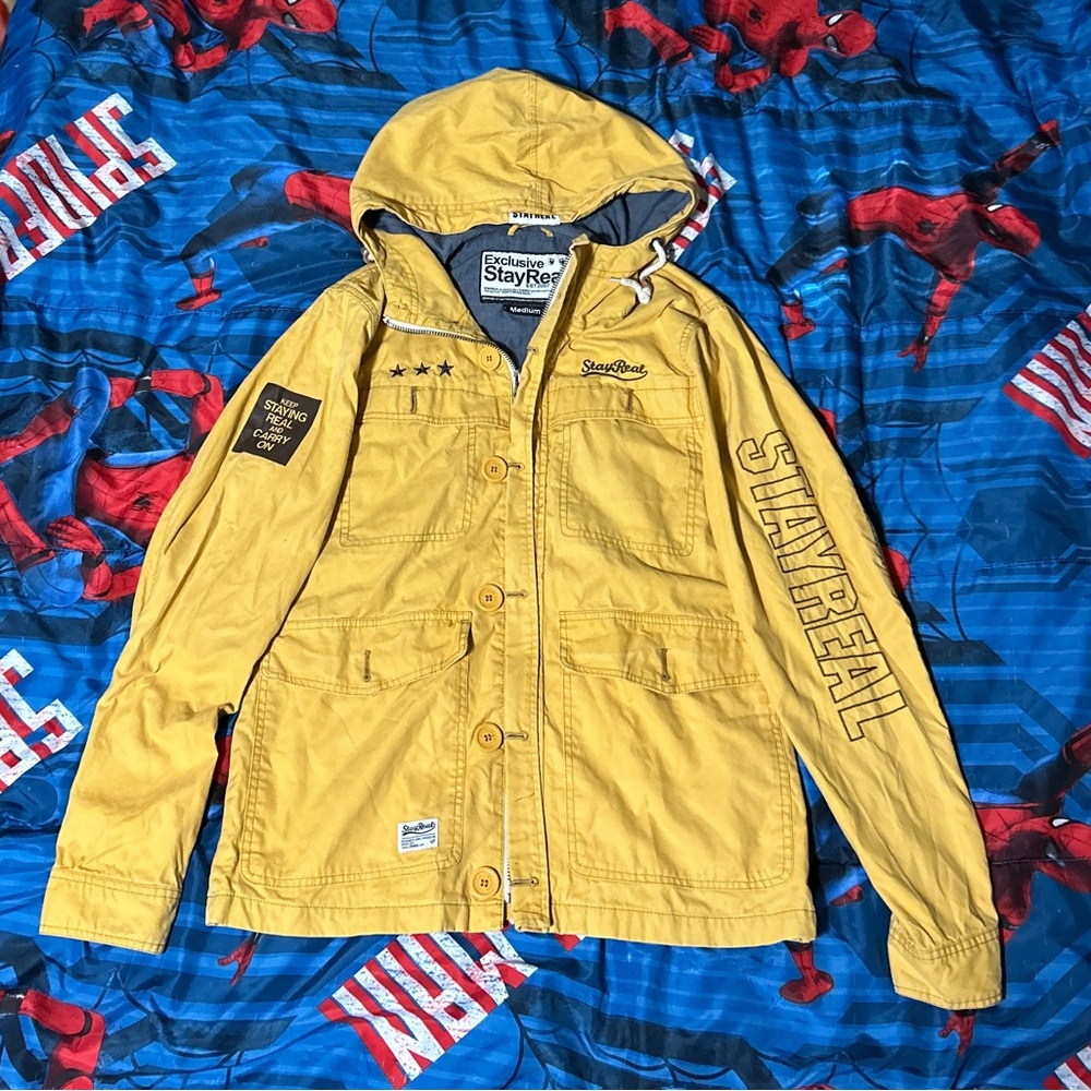 NWOT | STAY REAL Yellow Streetwear Jacket With Hood